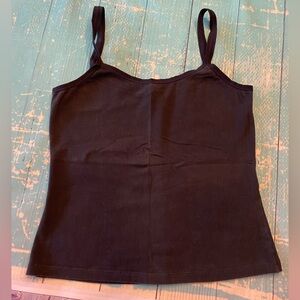 Karen Neuburger Black Cotton Camisole Tank Top